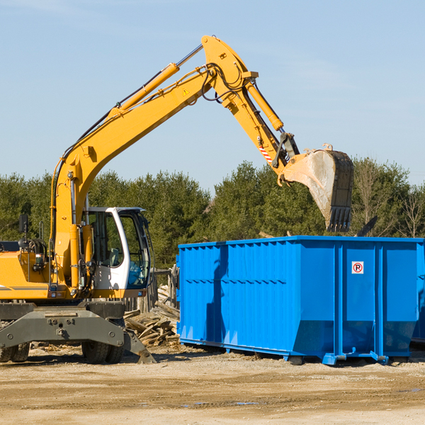 what size residential dumpster rentals are available in Pegram TN